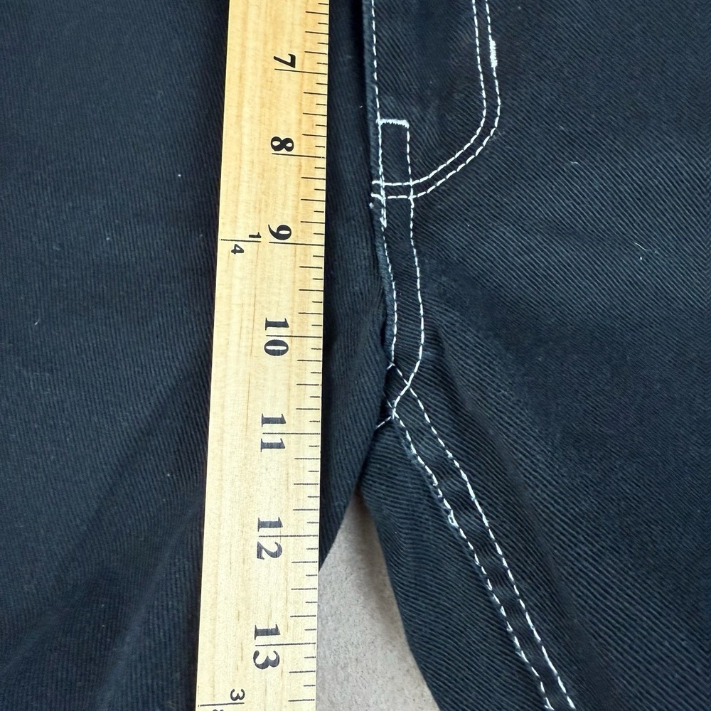 Y2K Empyre Jeans Men's 2 Black Tori Contrast‎ Stitch Carpenter Skater Mid Rise - Picture 9 of 12